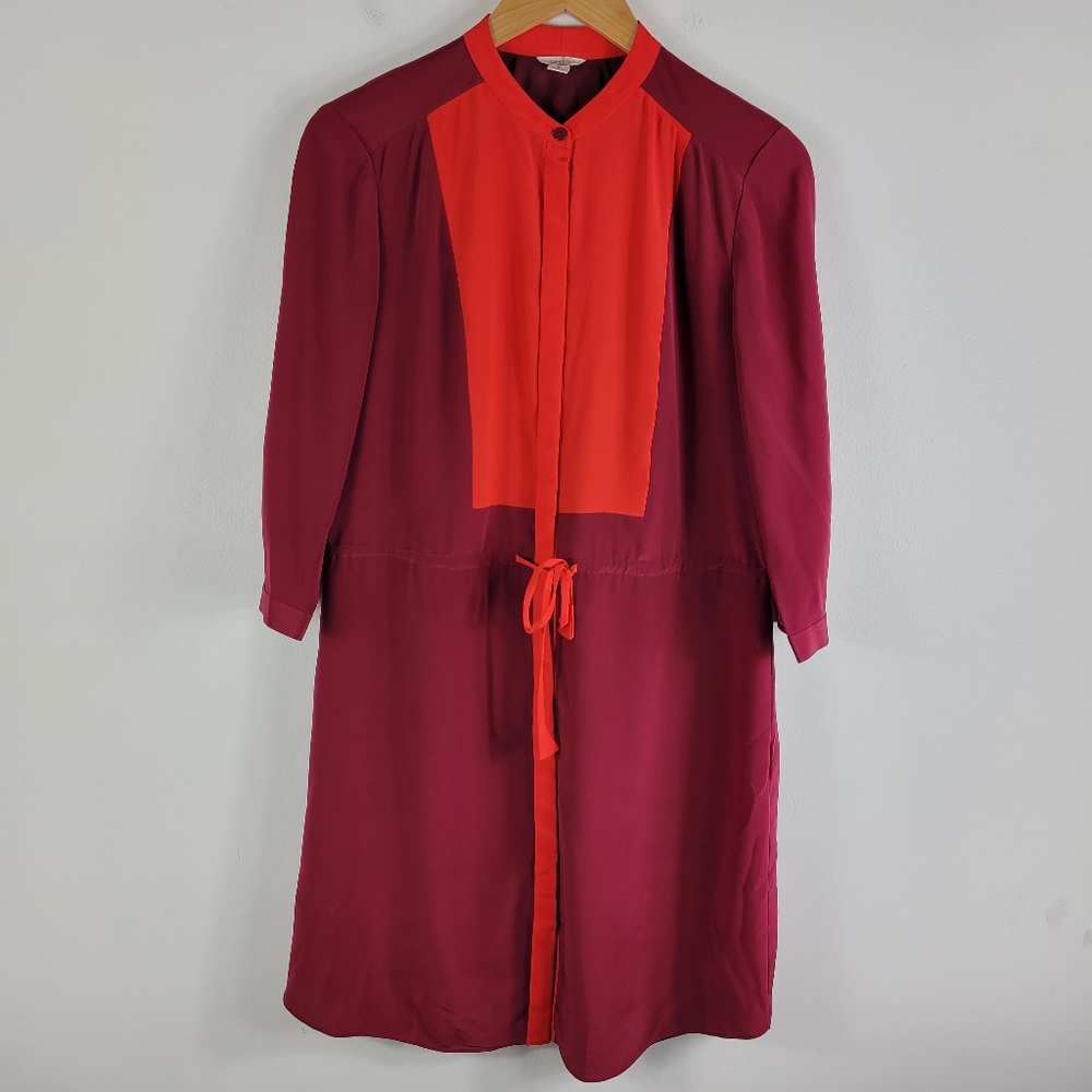 Fossil Rebecca Colorblock Tie Waist Tunic Dress